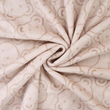 Preview: Fleece (Polar/Antipilling) in Sand mit Bear, Animal Skin, Stoff in ganzer Breite